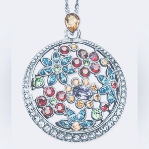 Brighton Trust Your Journey Garden Convertible Necklace. Pendant Silver Pastel